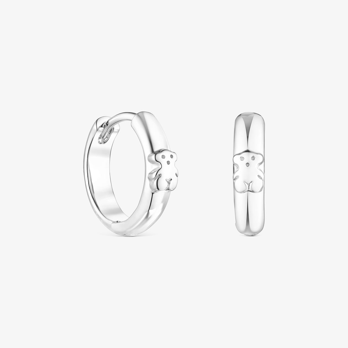 Tous - Brincos Argola Urso Tous Basics Em Prata - Silver