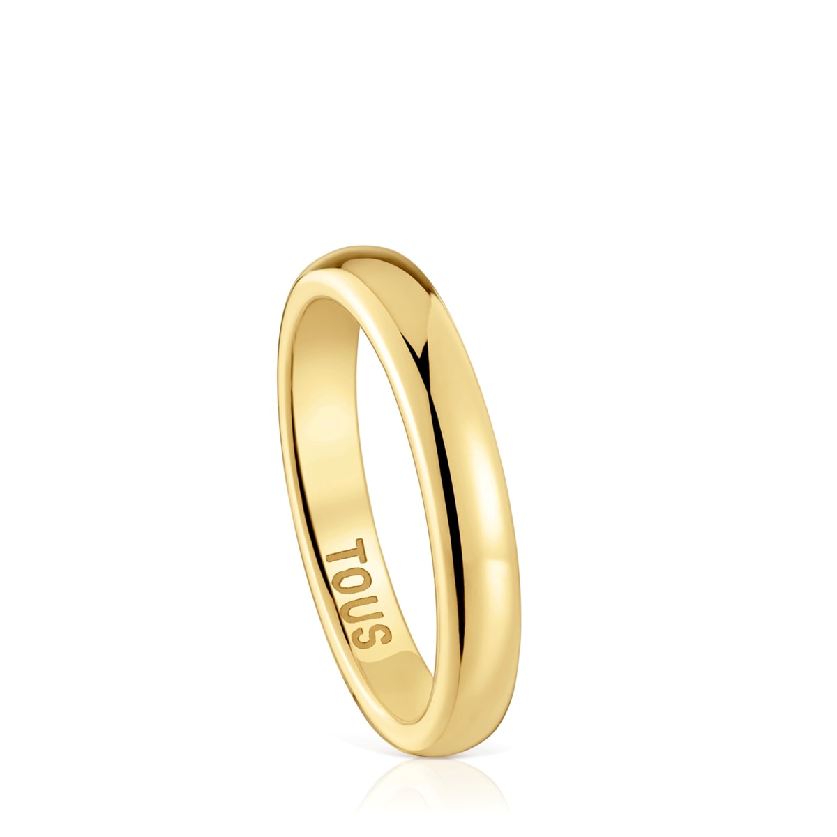 Tous - Anel Aliança De Casamento Em Ouro Meia Cana 3,8 Mm Tous Alianças Tamanho 9
