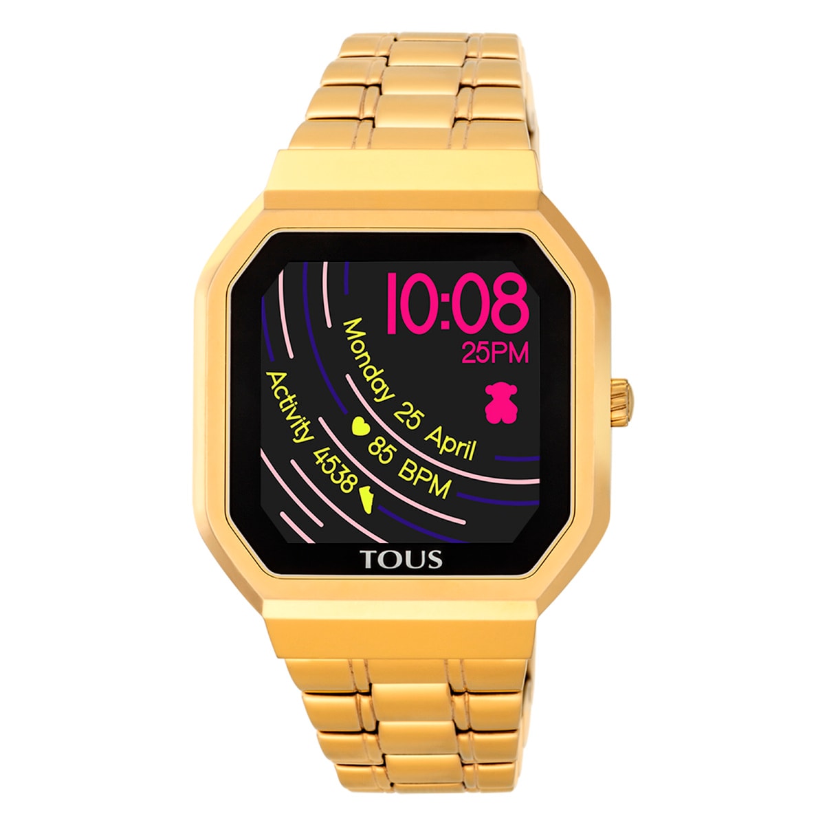 Tous - Relógio B-Connect Em Aço Ip Dourado - Golden