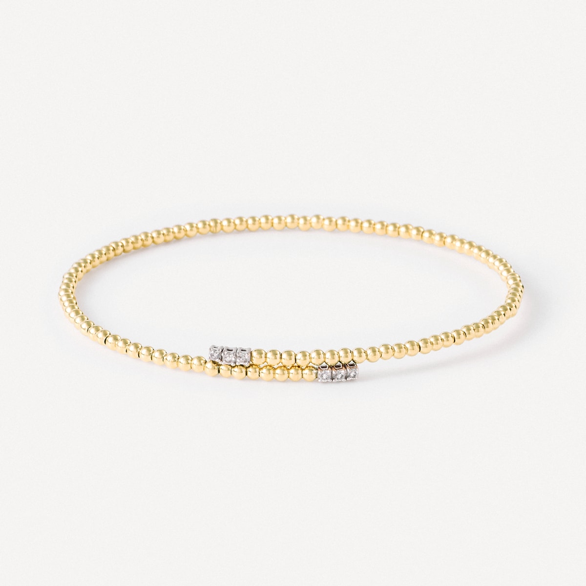 Tous - Pulseira Aberta Em Ouro Com Diamantes Tous Atelier - Transparent