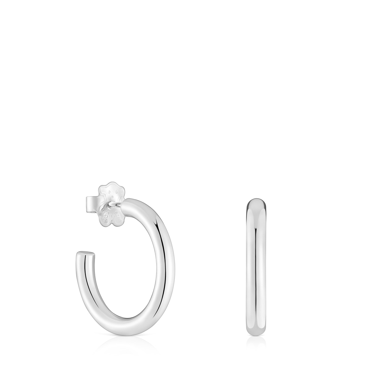 Tous - Brincos De Argola Curtos Em Prata 15 Mm Tous Basics - Silver