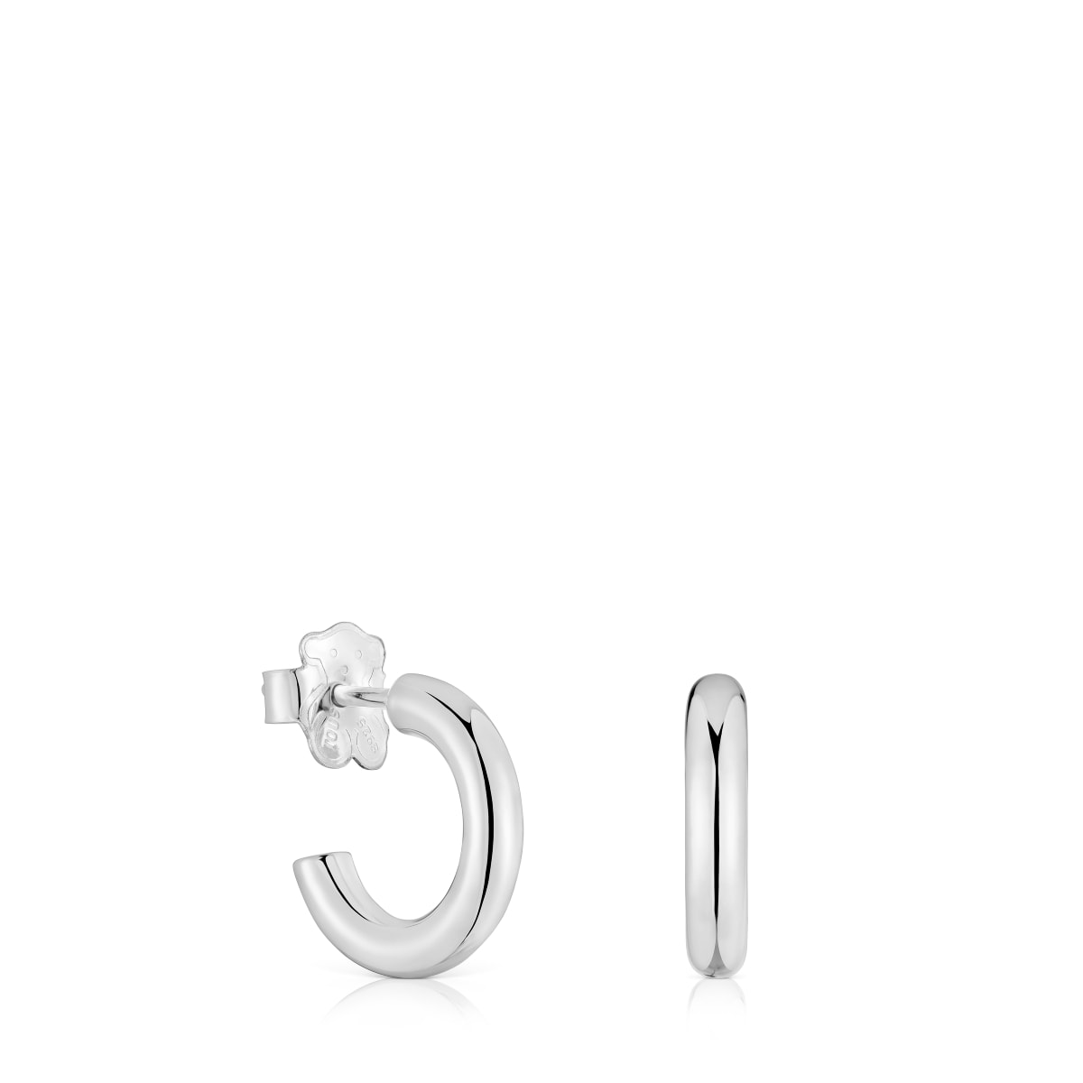 Tous - Brincos De Argola Curtos Em Prata 8 Mm Tous Basics - Silver