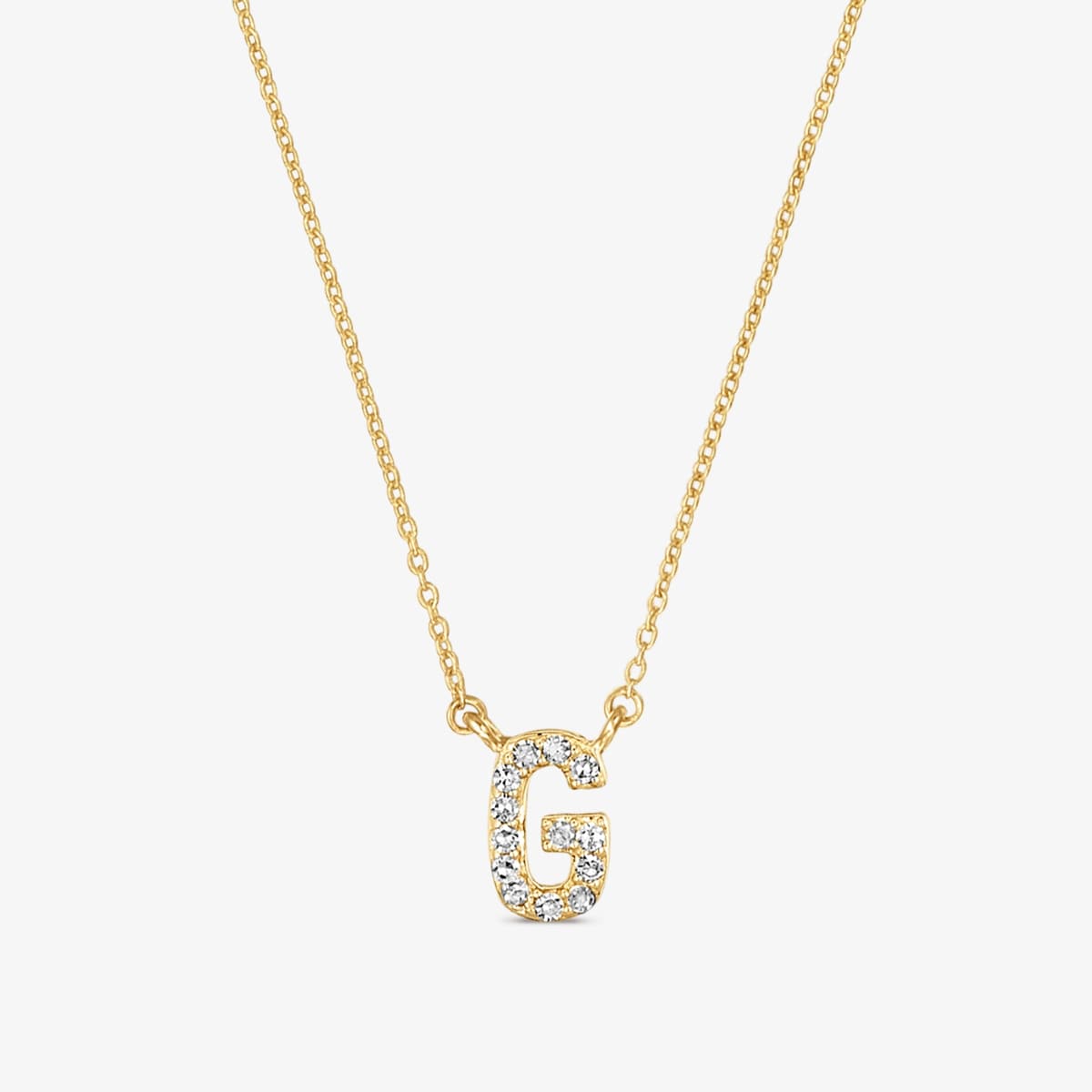 Tous - Krátky Zlatý Náhrdelník S Písmenom G S 0,05 Kt Diamantmi Alphabet -