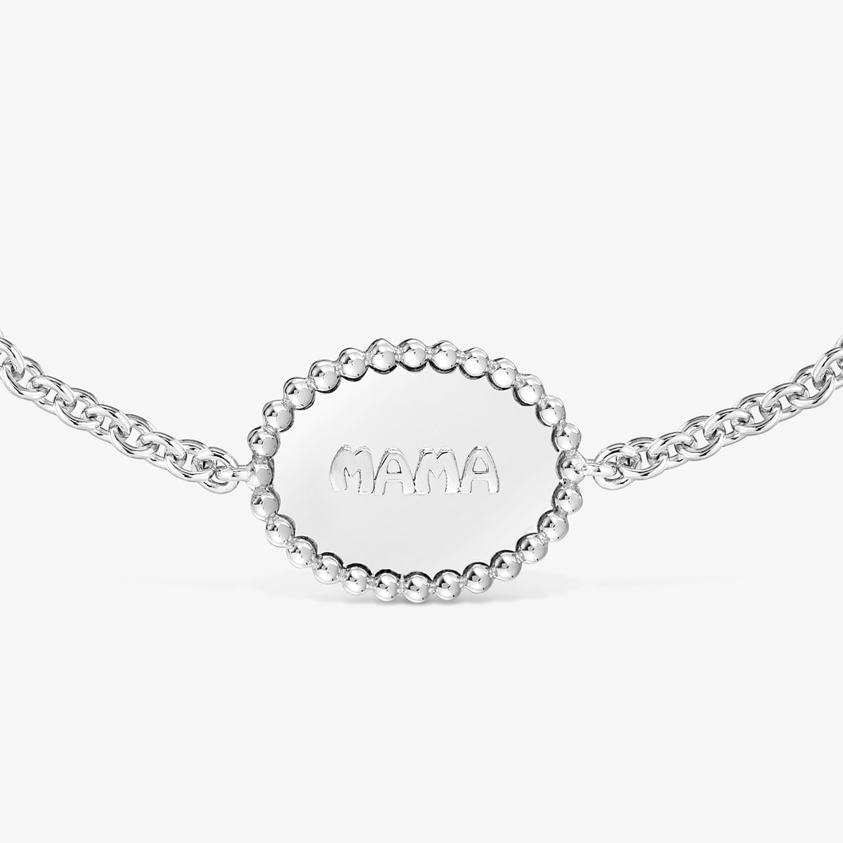 Tous - Pulseira Corrente Em Prata Placa Tous Mama - Silver