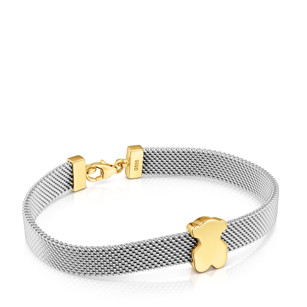 Tous - Pulseira Em Ouro De 14 K E Aço 12 Mm Icon Mesh - Golden