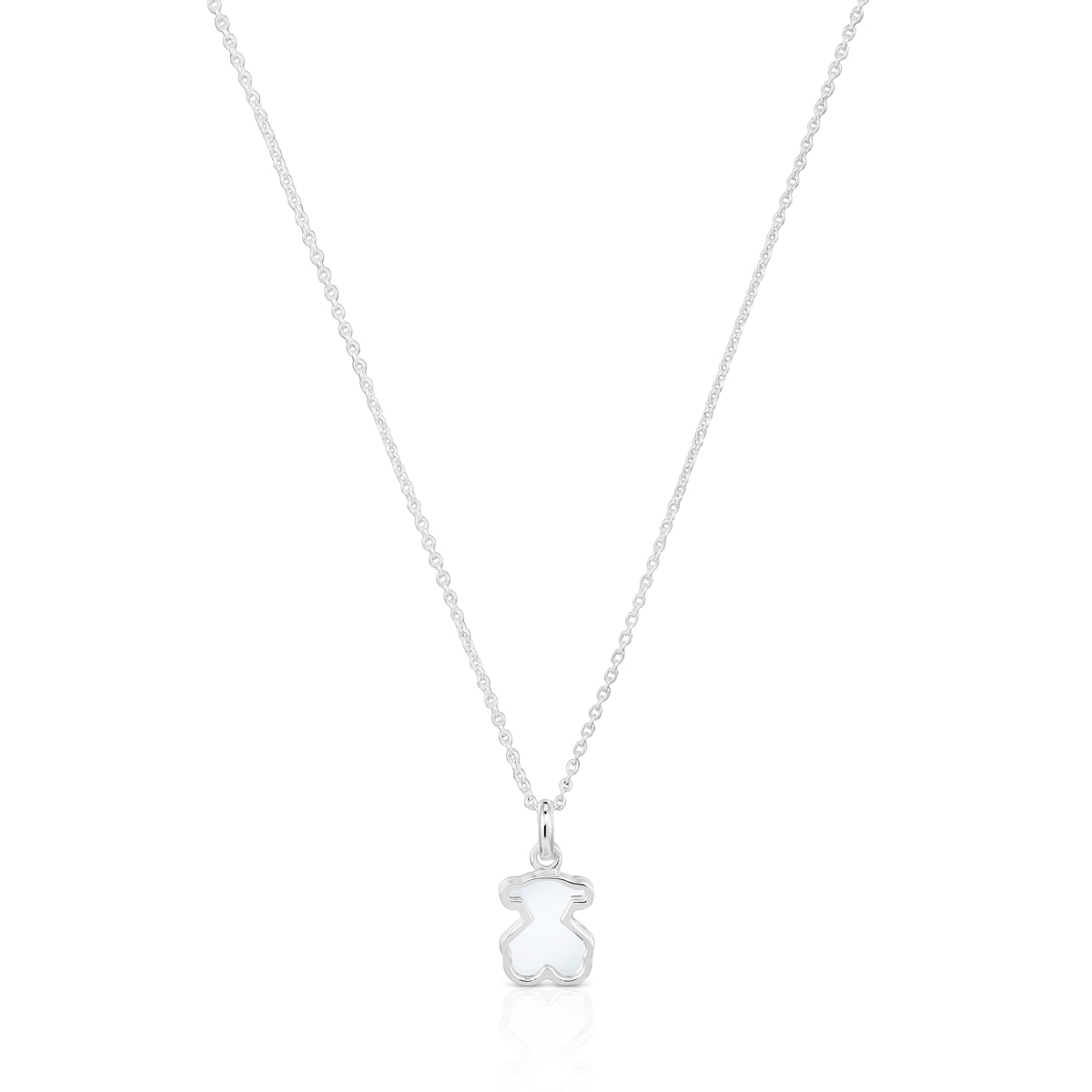 Tous - Colar Curto Em Prata E Metacrilato Branco Galaxy - Transparent