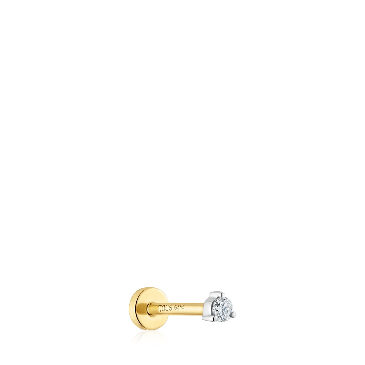 Tous - Piercing Em Ouro De 14 K E Diamante 8 Mm Tous Basics - Transparent