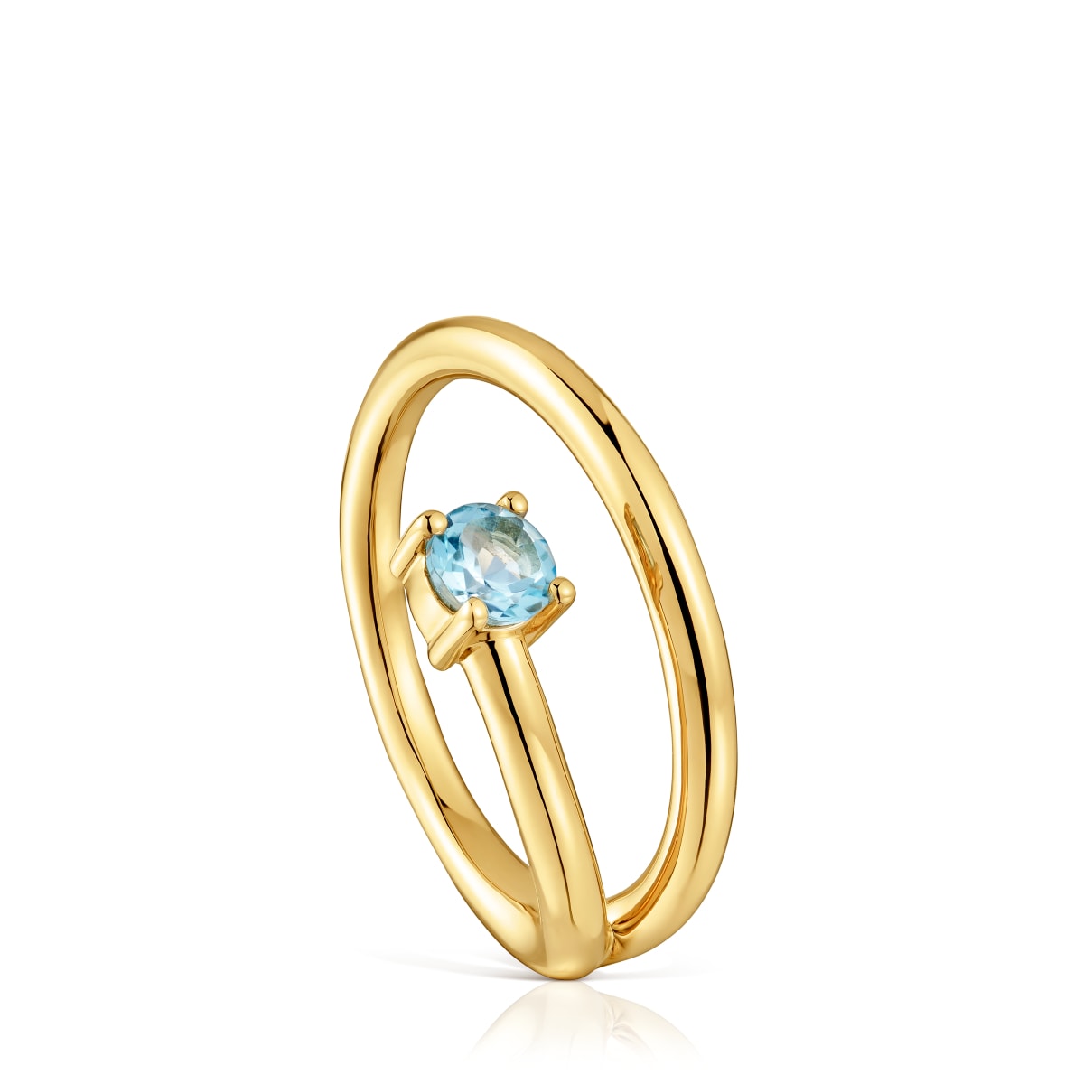 Powlekany 18-Karatowym Złotem Pierścionek Z Topazem Tous Lio - Tous Rozmiar 18