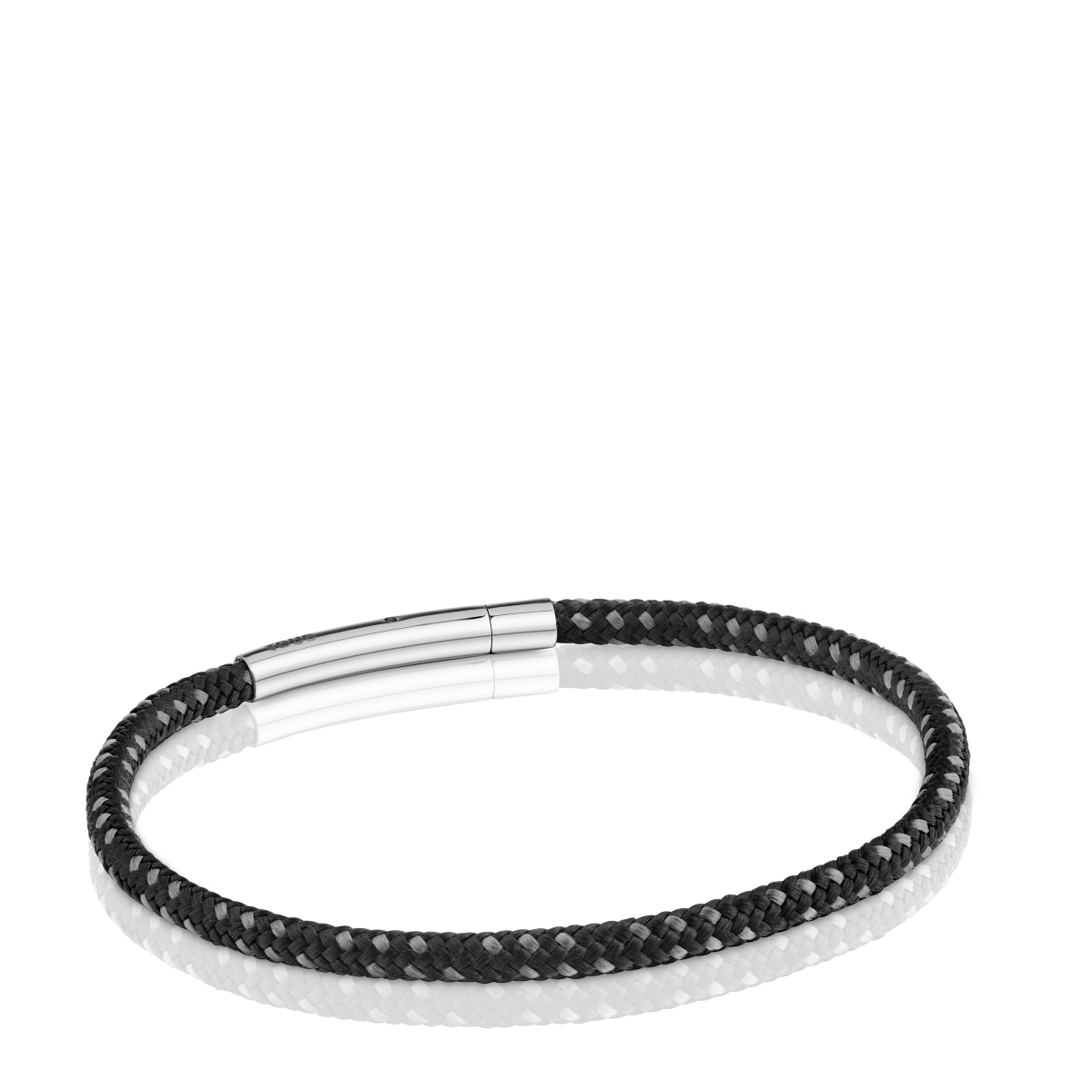 Tous - Pulseira Com Cordão Preto E Aço Tous Basics - Black