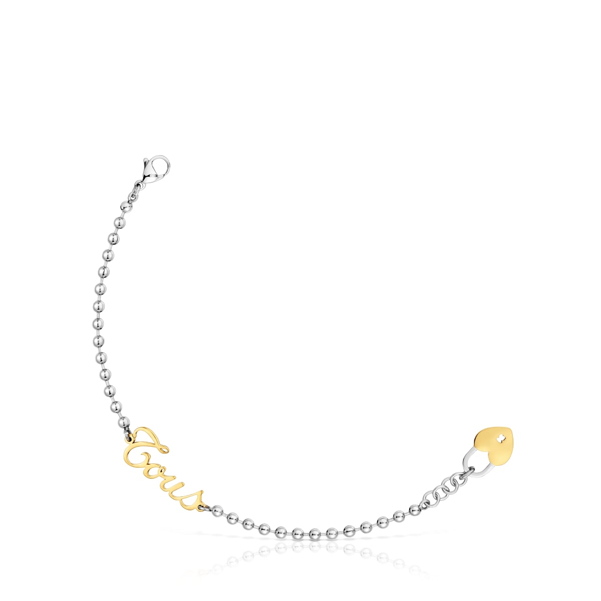 Tous - Pulseira Corrente Em Aço Bicolor E Motivo Coração Tous Charming - Bicolor