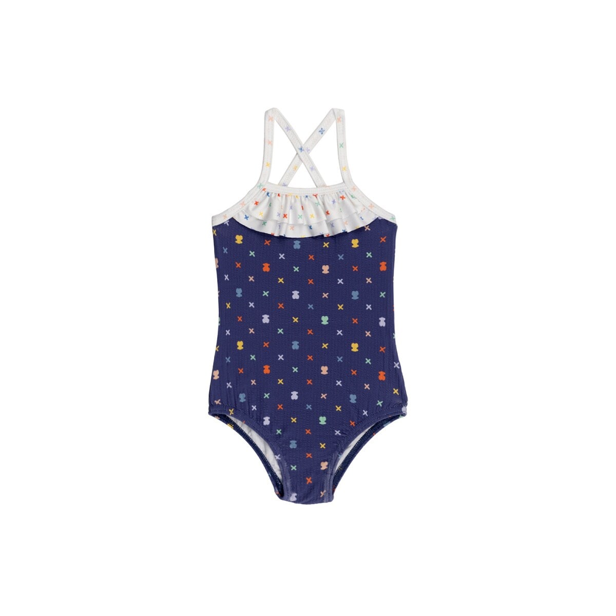 Tous - Fato De Banho De Menina De Alças Xswim Azul Marinho - U
