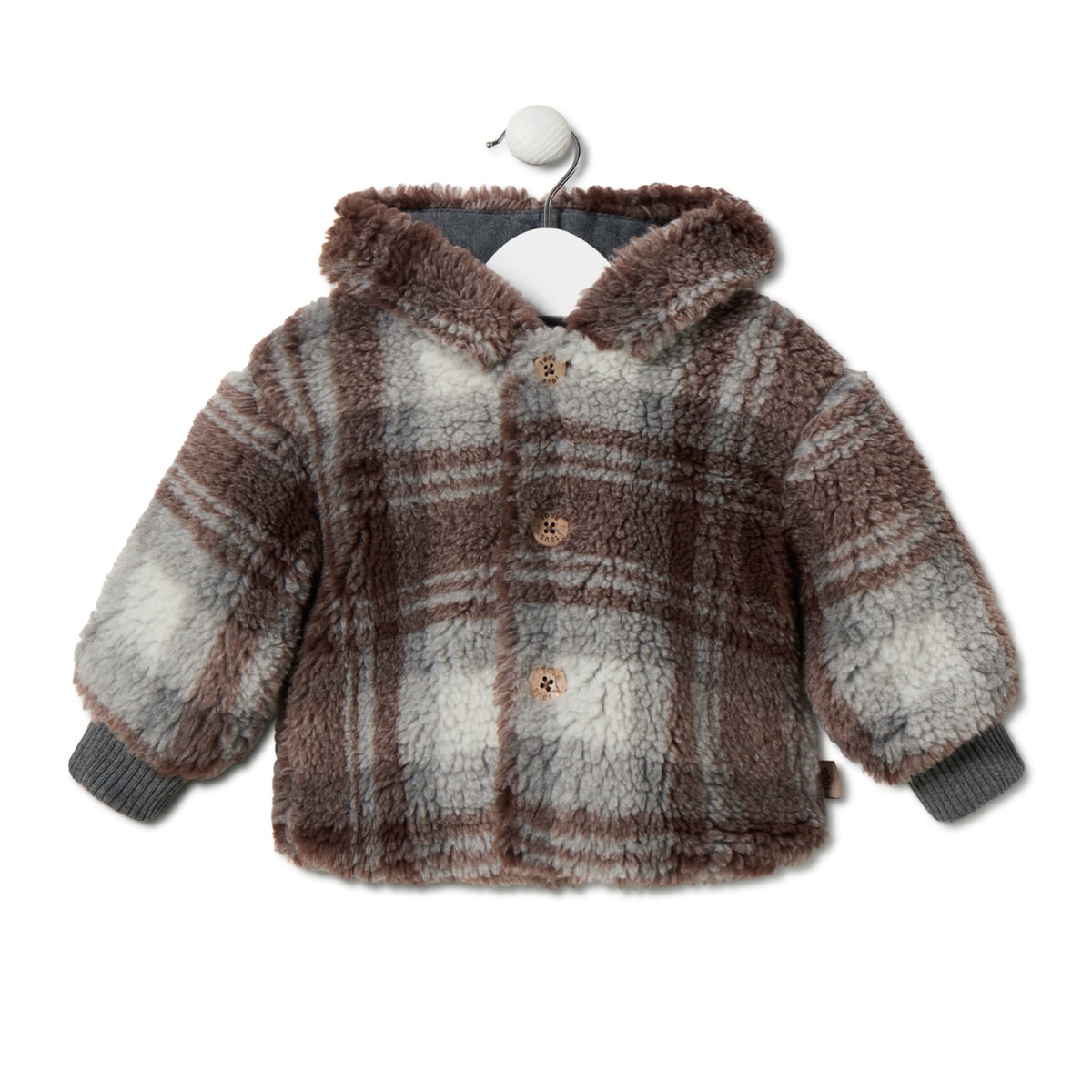 Tous - Hooded Coat In Black Brown -