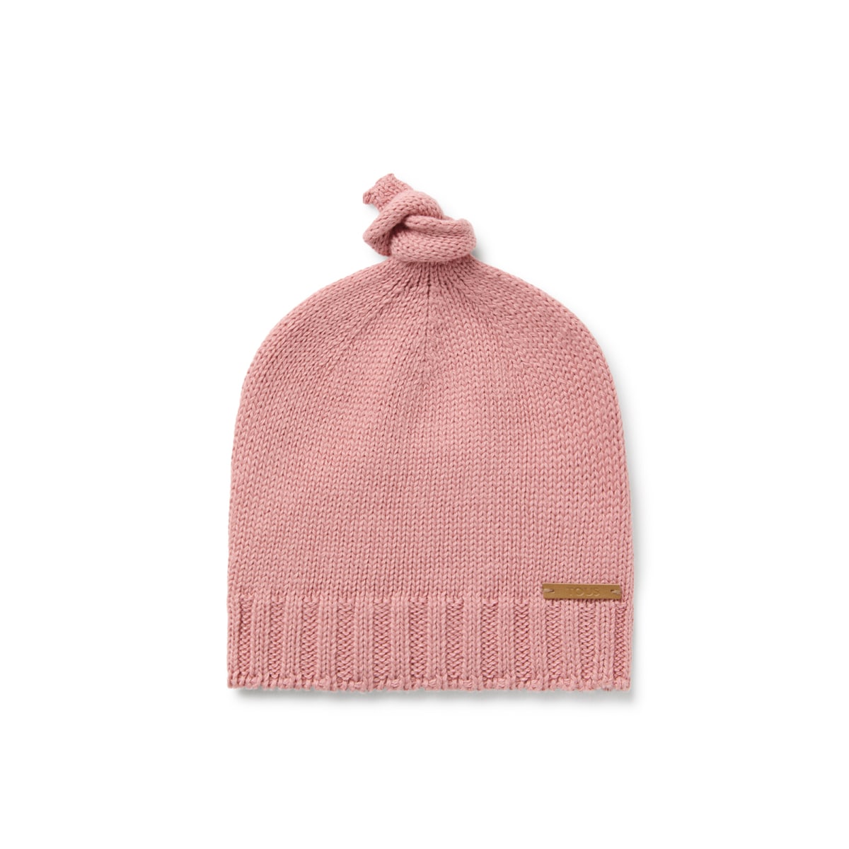 Tous - Gorro Con Nudo De Bebé Tricot Rosa -
