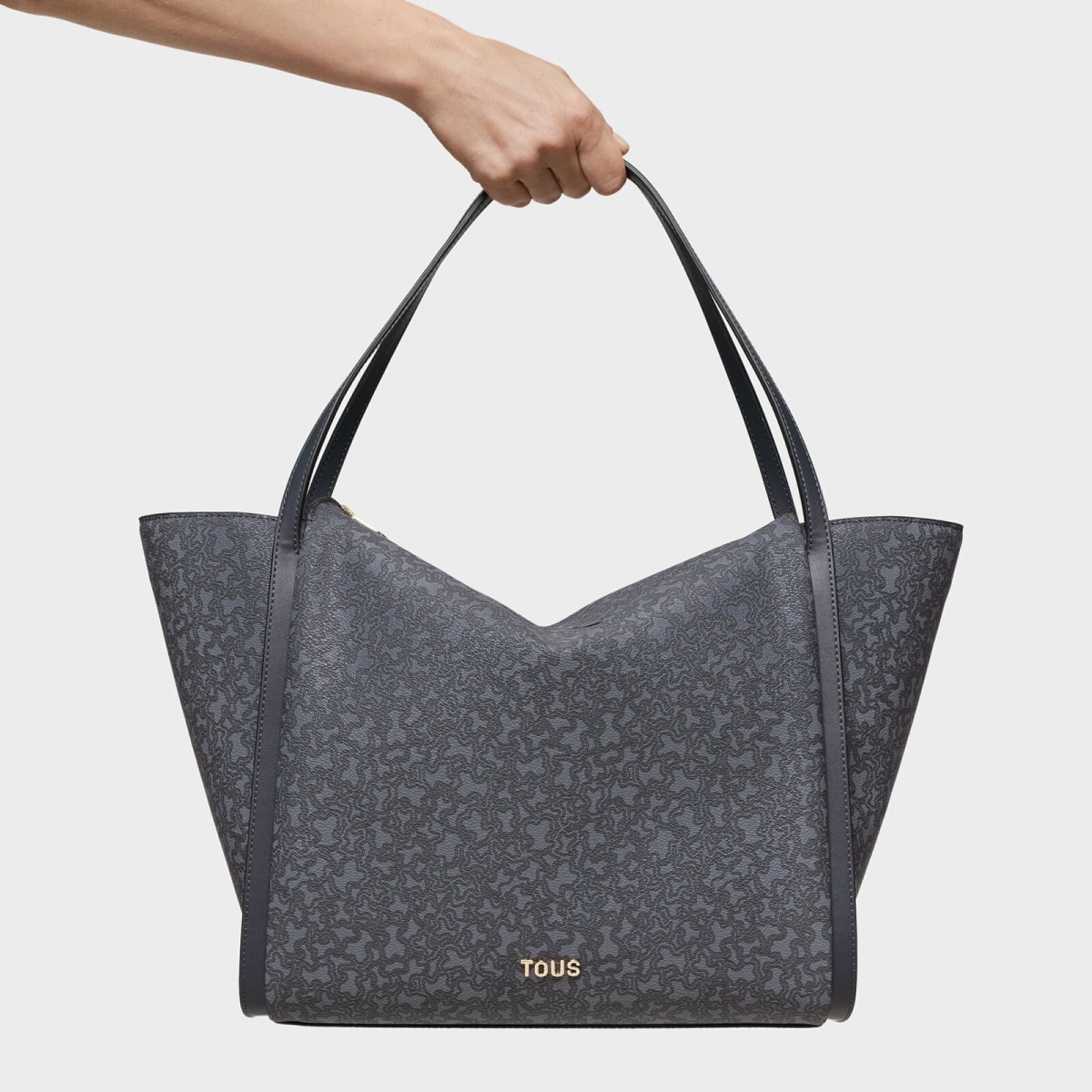 Tous - Tote Bag Grande Cinzento-Escuro Kaos Mini Lines - Dark Grey