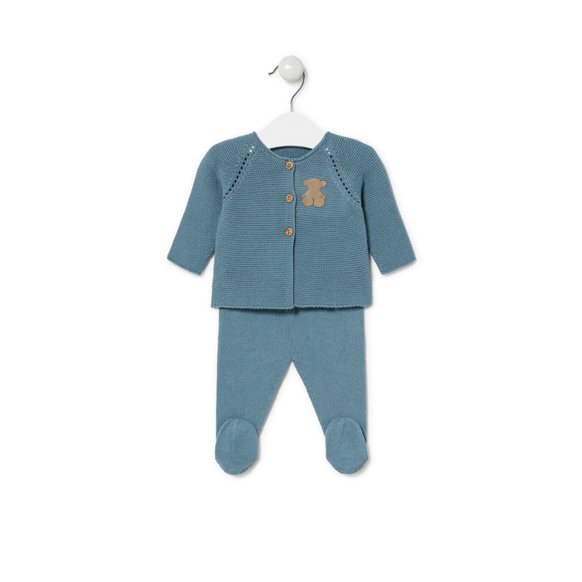 Tous - Conjunto De Punto De Bebé Tricot Azul -