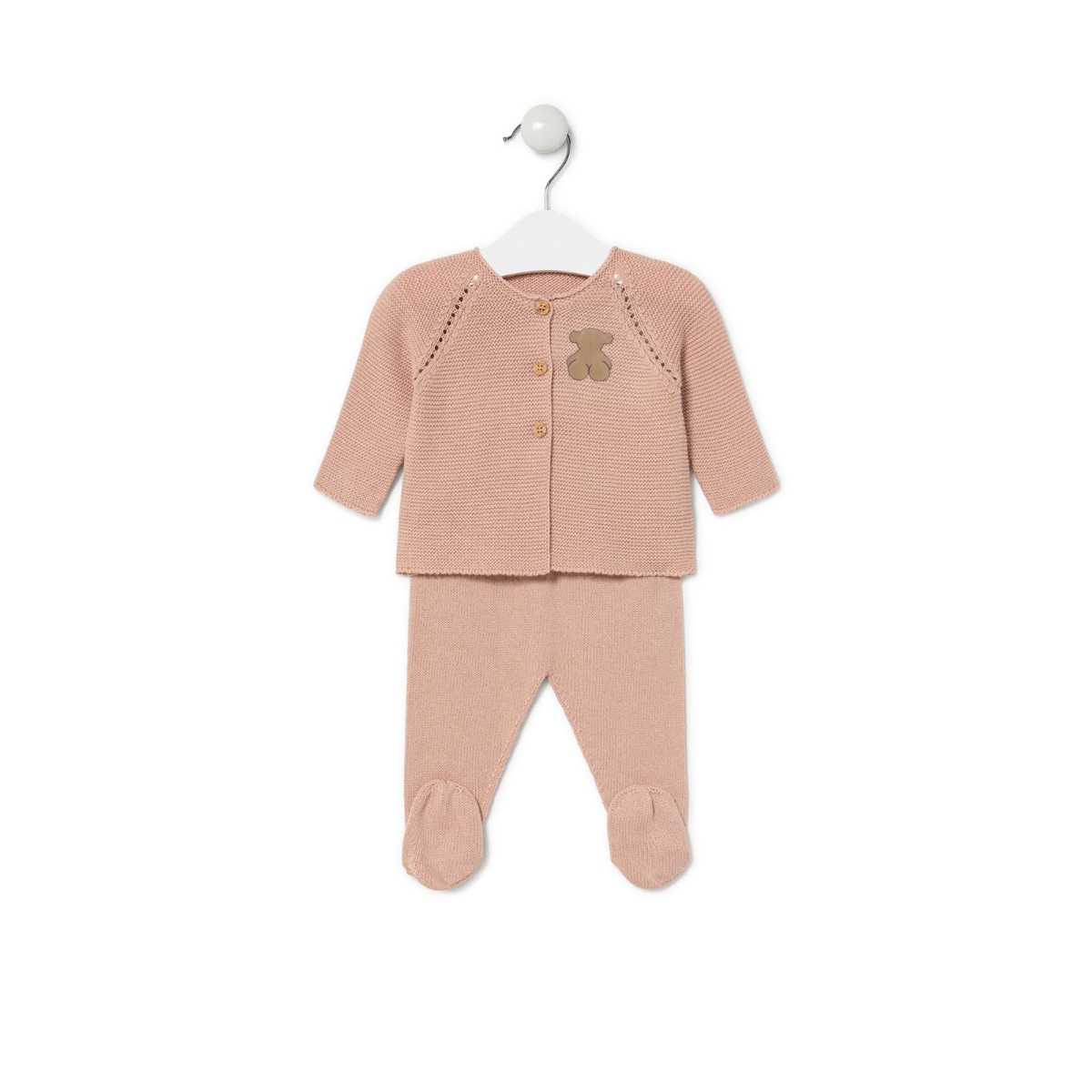 Tous - Conjunto De Punto De Bebé Tricot Rosa -