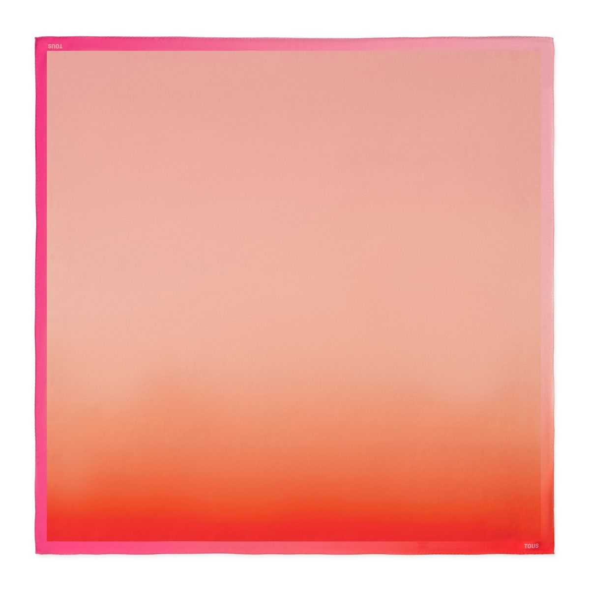 Tous - Čtvercový Oranžový Šátek Tous Double Way Gradient -