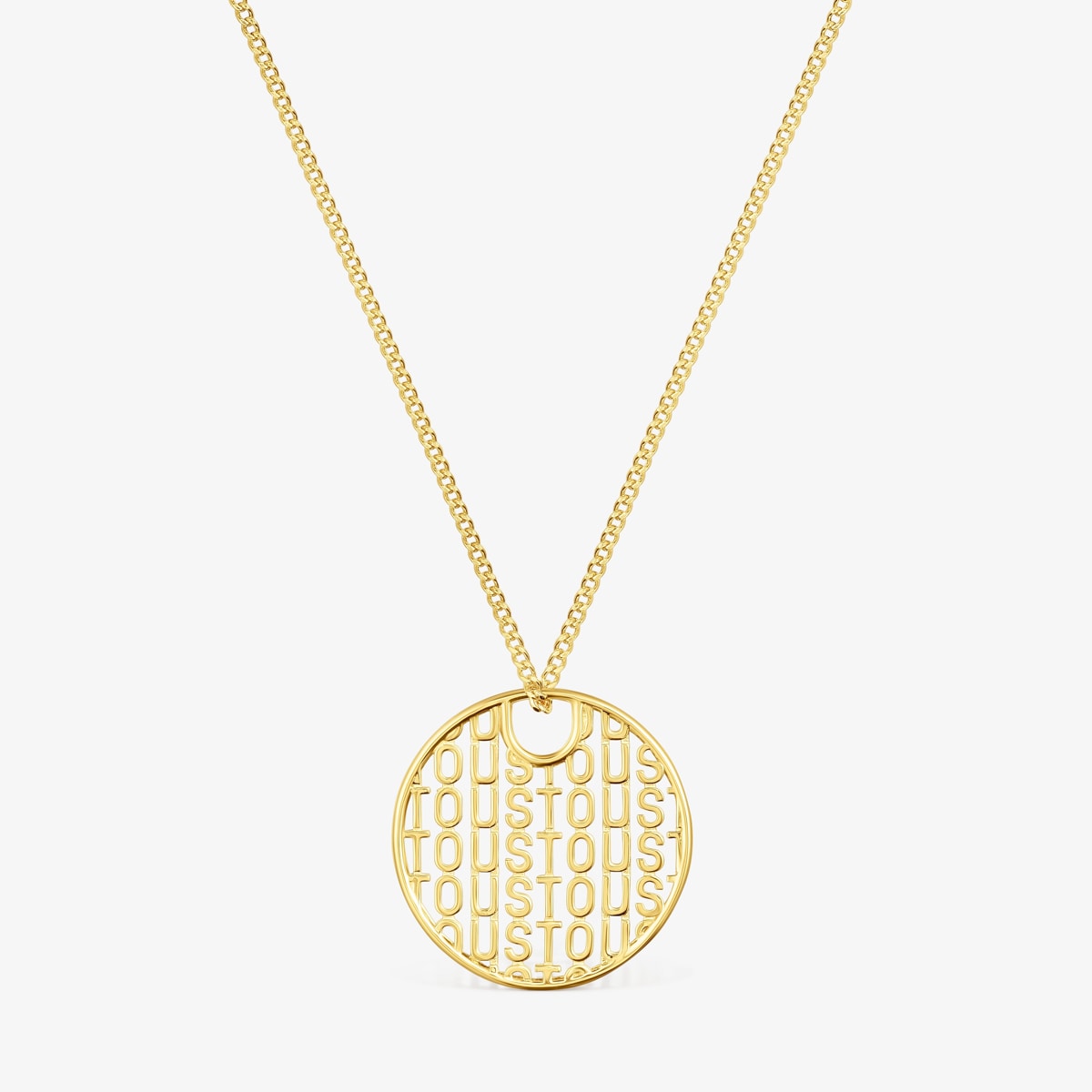 Tous - Colar Grande Em Prata Vermeil Logo - Golden