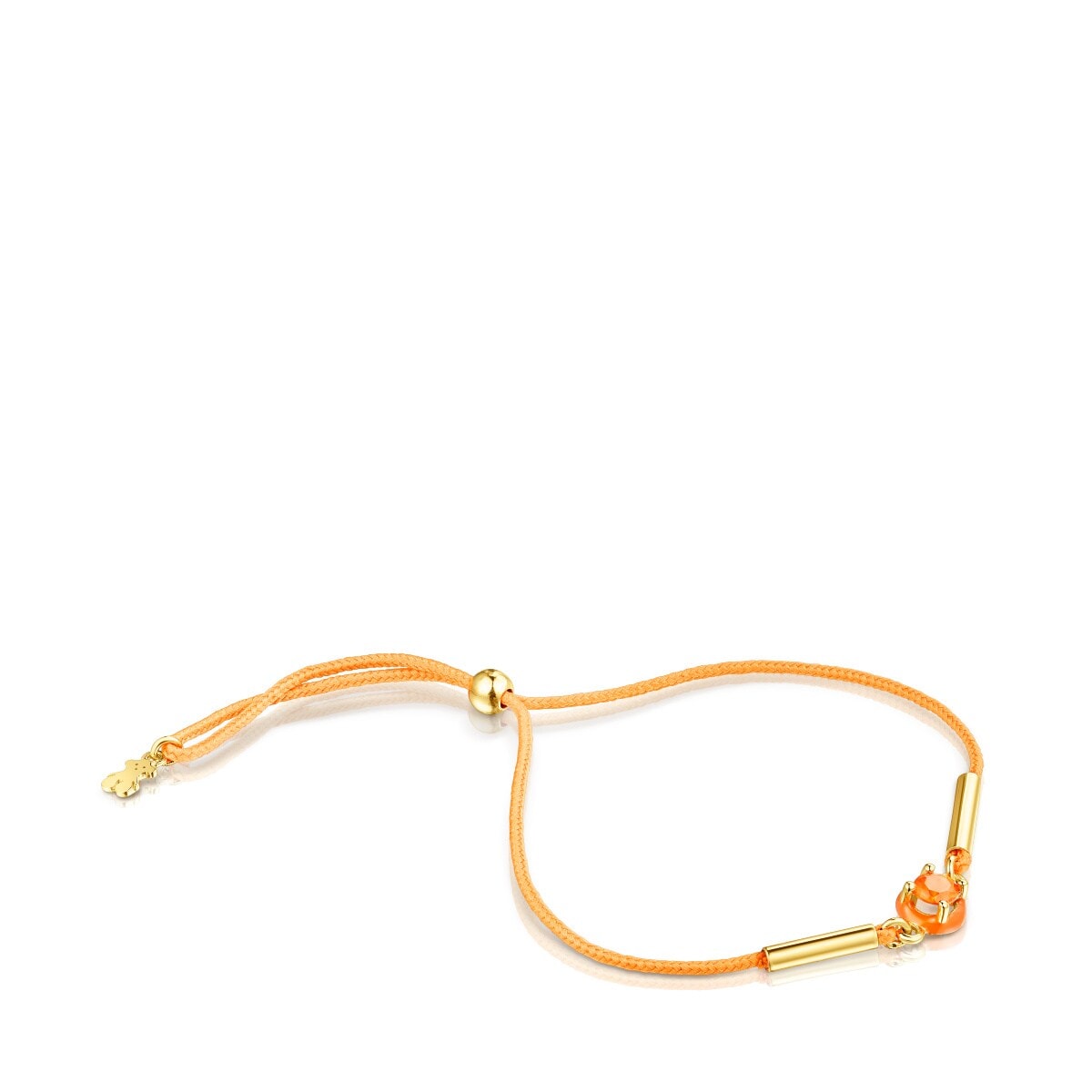 Tous - Pulseira Tous Vibrant Colors De Corda Com Cornalina E Esmalte - Golden