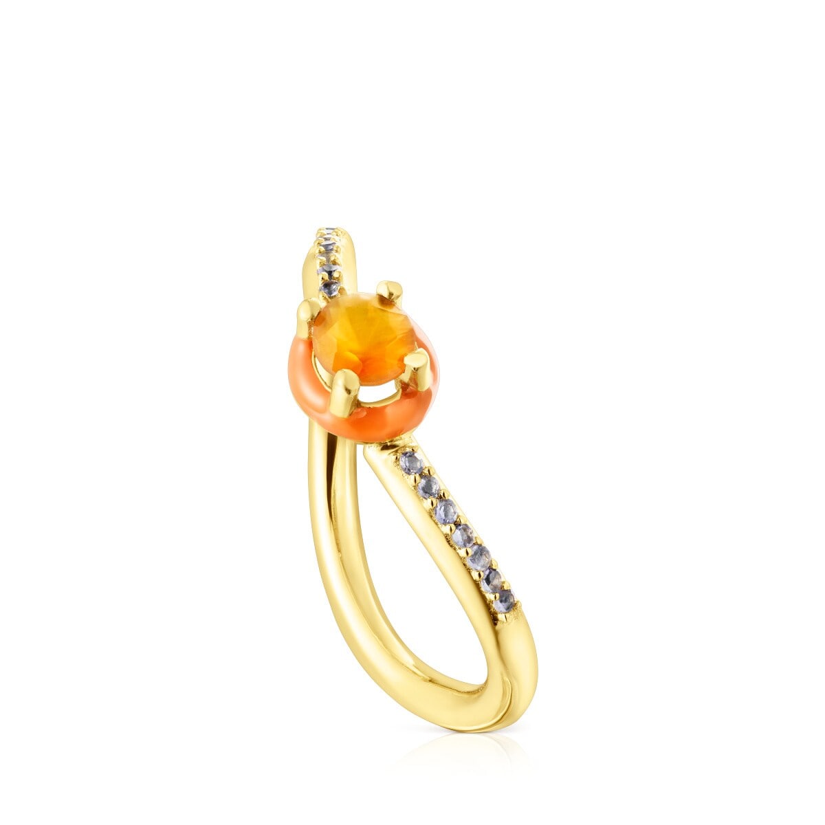 Tous - Anel Tous Vibrant Colors Com Cornalina E Esmalte Tamanho 14