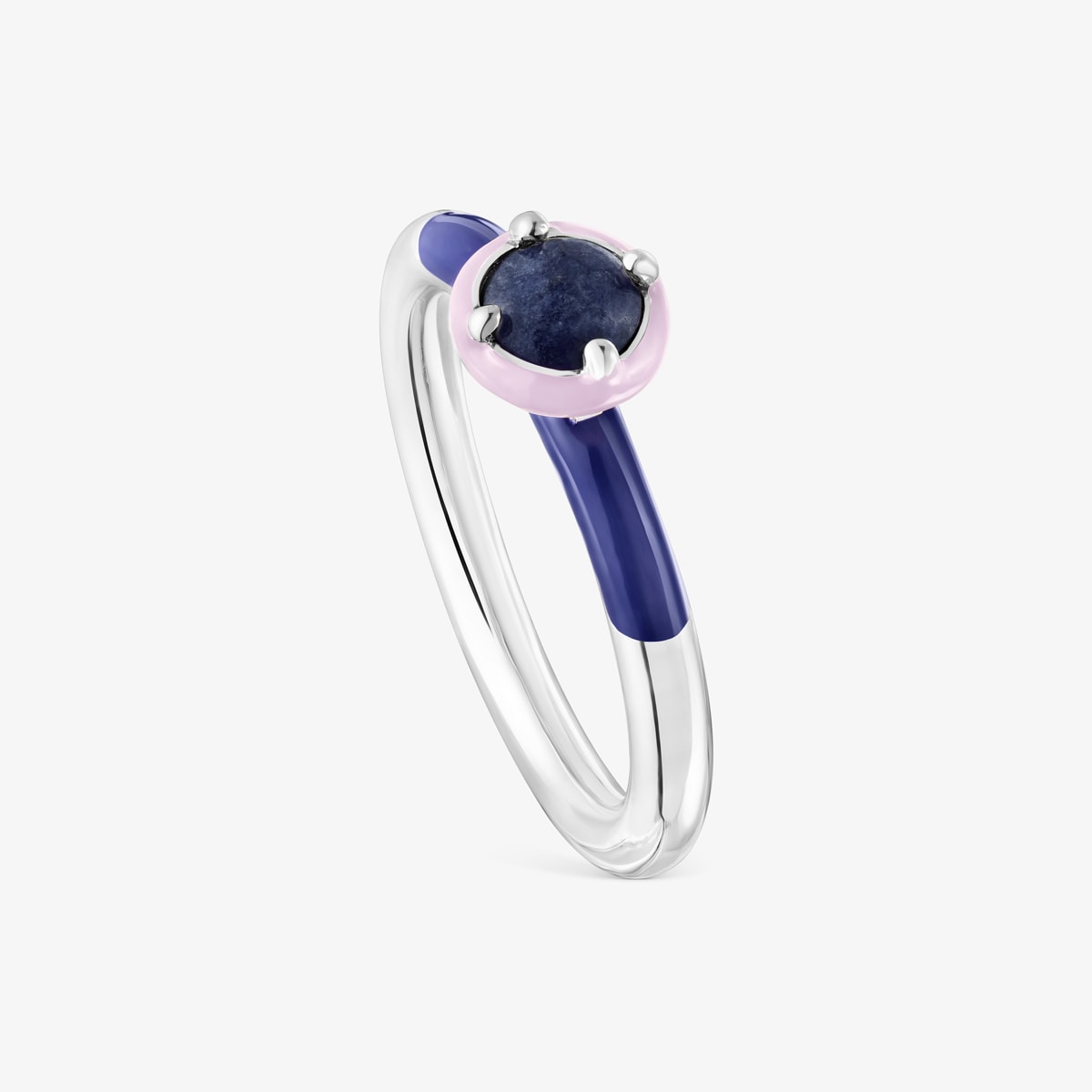 Tous - Anel Tous Vibrant Colors Em Prata Com Sodalite E Esmalte Tamanho 12