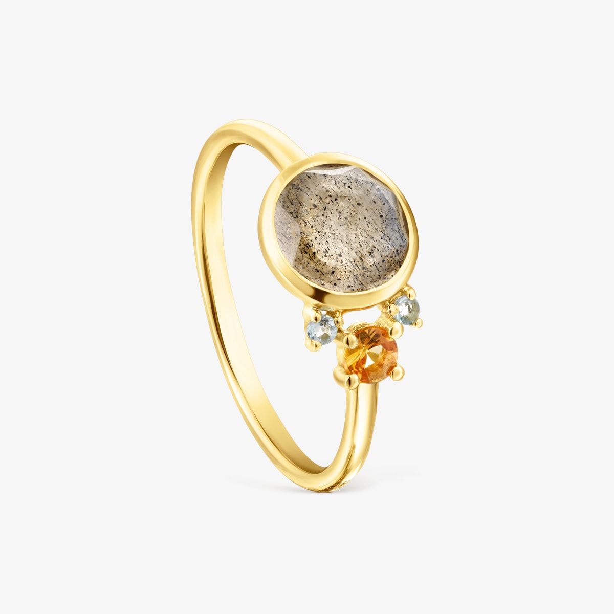 Tous - Anel Virtual Garden Em Ouro Com Labradorite, Safira E Topázio Tamanho 12