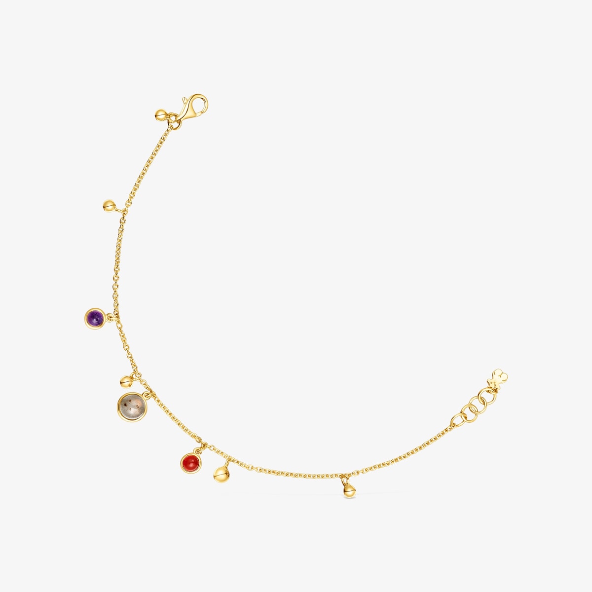 Tous - Pulseira Motivos Plump Em Prata Vermeil E Pedras Preciosas - Golden