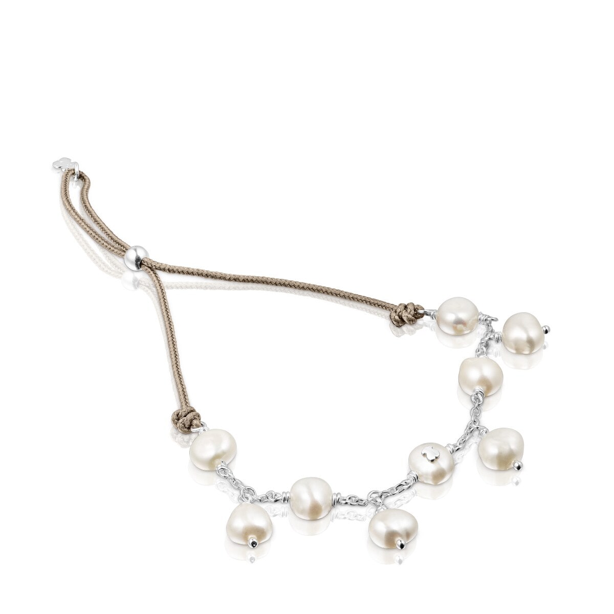Tous - Pulseira Tous Icon Pearl Em Prata E Pérolas - Silver