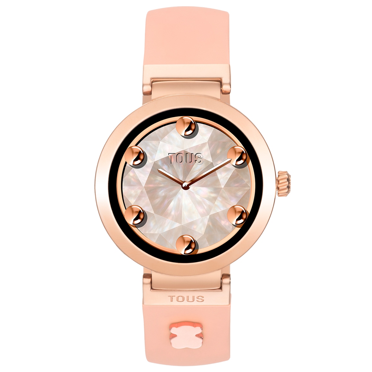 Tous Mujer Único - Reloj Smartwatch Con Correa Nude Y Motivos De Acero Rosado S-Connect Charms
