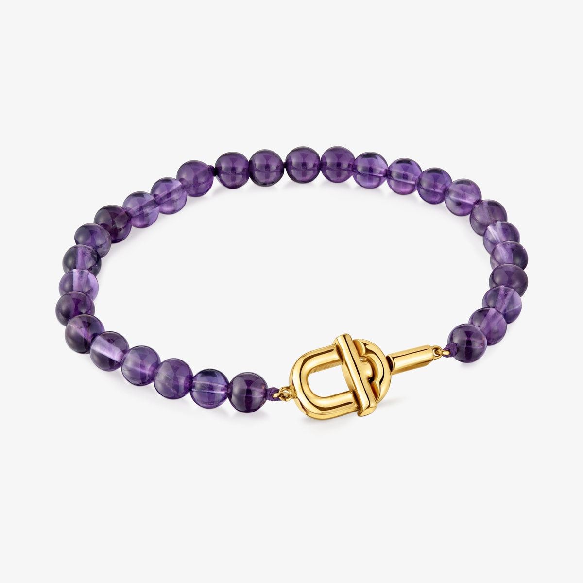 Tous - Pulseira Com Banho De Ouro De 18 K Sobre Prata E Ametistas Tous Manifesto - Golden