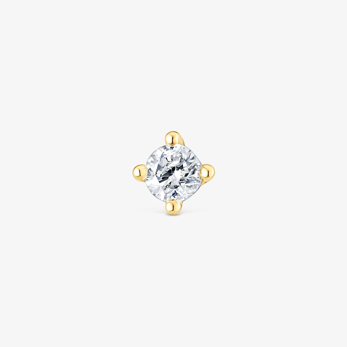 Tous - Piercing De Orelha Em Ouro E Diamante Les Classiques - Transparent