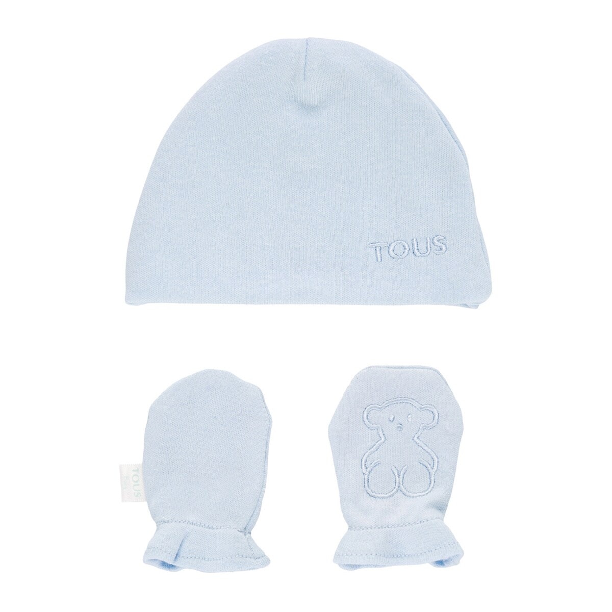 Tous - Conjunto De Gorro E Luvas New Family Azul Celeste - U