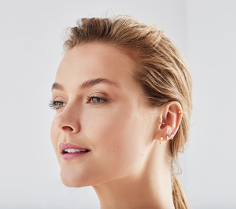 Gold TOUS Basics Hoop earring with diamond | TOUS