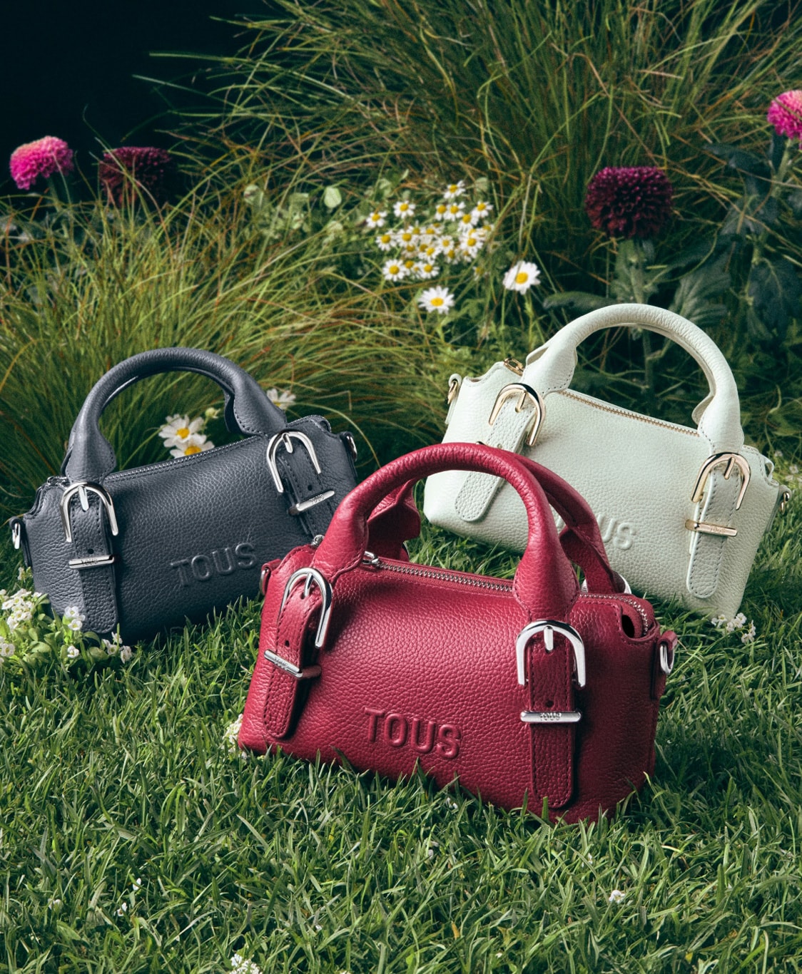 TOUS◆ハンドバッグ/レザー/RED レッドカラーのレザー製スモール・ショルダーバッグ TOUS Dora | TOUS