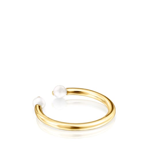 Ring Batala aus Vermeil-Gold mit Perle