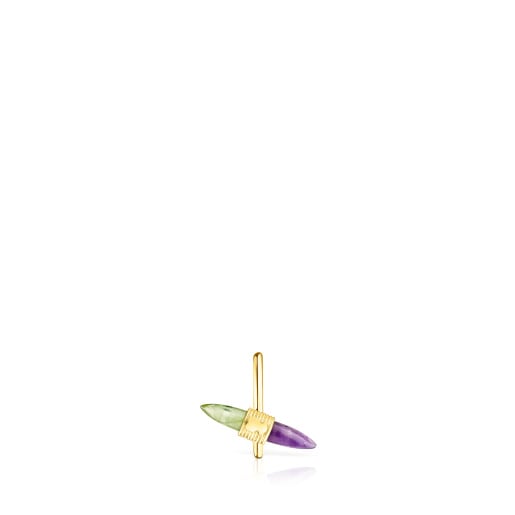 Gold Lure Earcuff with gemstones
