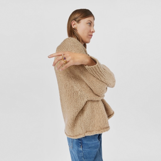 خاتم Plump مفتوح من فيرميل الفضة مع الجمشت