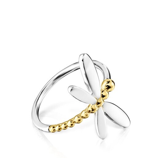 Silver and Silver Vermeil Ring Dragon-fly motif TOUS Real Mix Bera | TOUS