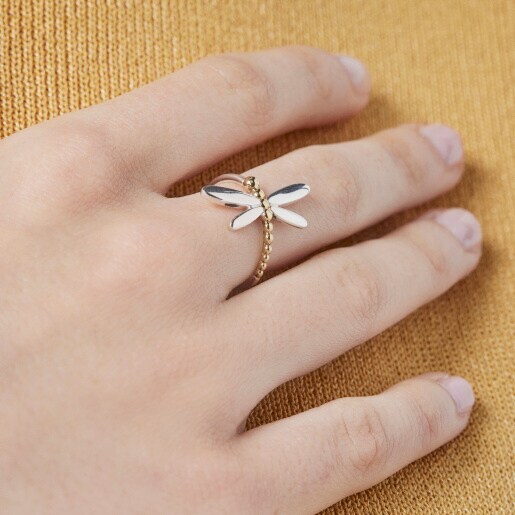 Anillo Real Mix Bera de Plata y con baño de oro 18 kt sobre plata