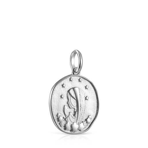 Silver Virgin Mary Devoción Pendant