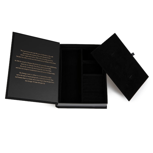 Reloj analógico Heritage de Oro con correa de piel negra - Edición limitada