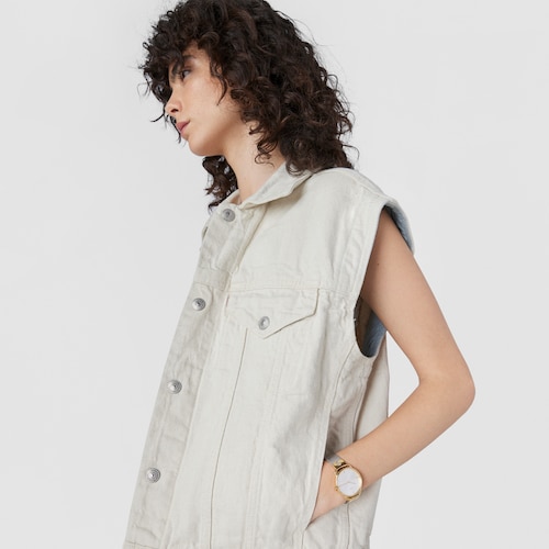 Montre Let Mesh bicolore en acier et acier IP dor&eacute;