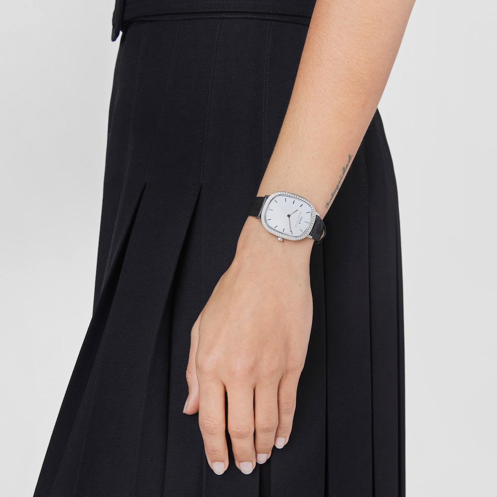 Tous Heritage - Zegarek ze sk&oacute;ry i stali szlachetnej z diamentami - Limitowana edycja