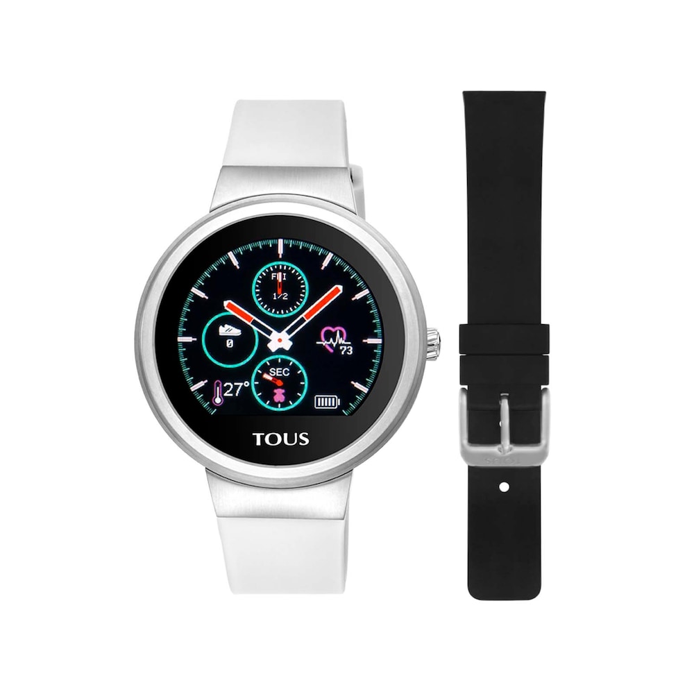 Steel Rond Touch activity Watch with interchangeable Silicone strap