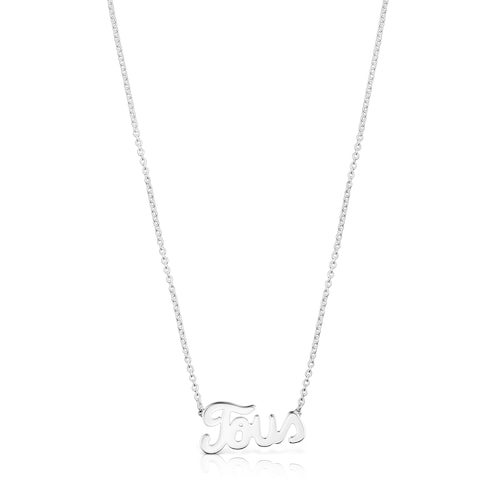 Silver TOUS Logo Necklace