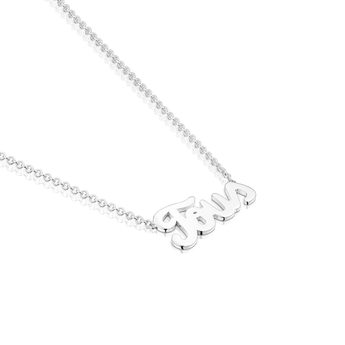 Silver TOUS Logo Necklace