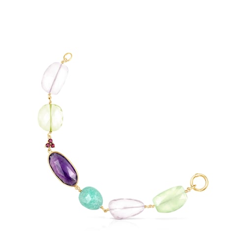 Pulsera de oro y gemas Luz