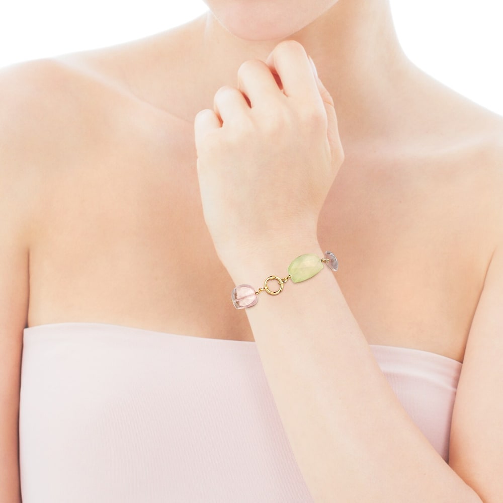 Pulsera de oro y gemas Luz Pulsera de oro y gemas Luz