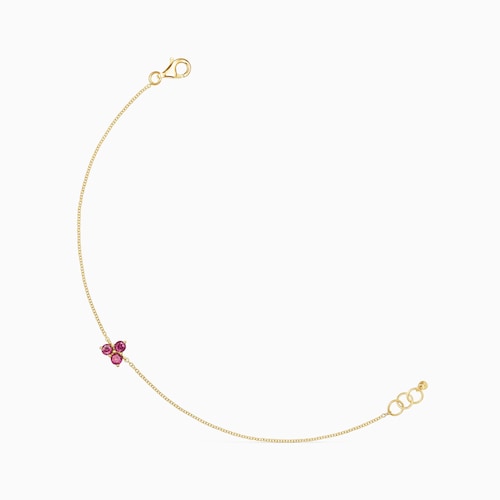 Pulsera Luz de oro y rodolita