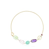 Collar de oro con gemas Luz